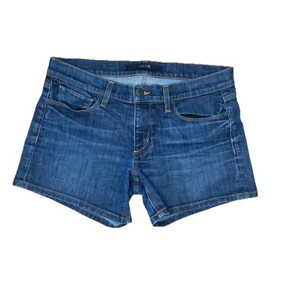 Joes Denim Womens 30 Jean Shorts Blue Dark Wash 5-Pockets Mid Rise 4in Inseam - Picture 1 of 7